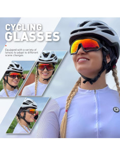Gafas de Ciclismo KAPVOE 5 Lentes Polarizadas UV400 2