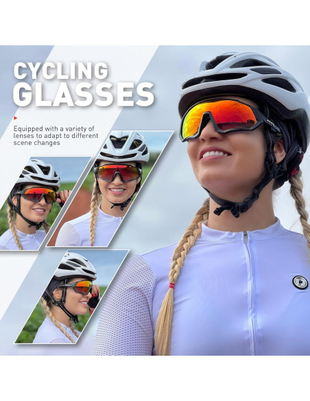 Gafas de Ciclismo KAPVOE 5 Lentes Polarizadas UV400