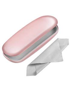 Funda Dura para Gafas Fintie con Paño de Limpieza Rosa