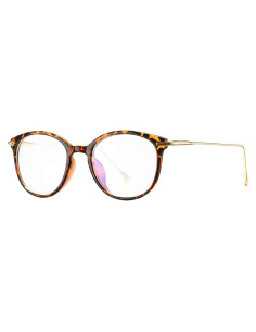 Gafas Anti Luz Azul COASION Vintage Redondas 48mm Tortuga/Oro