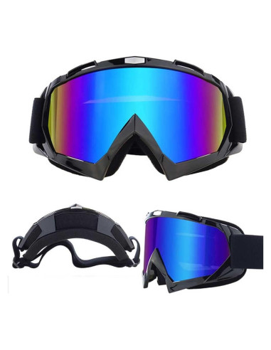 Gafas de Motocross First Choose UV400 Anti-Rasguños Negro
