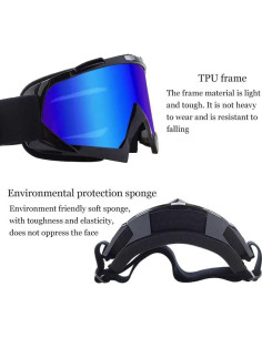 Gafas de Motocross First Choose UV400 Anti-Rasguños Negro 2