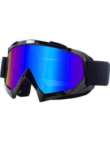 Gafas de Motocross First Choose UV400 Anti-Rasguños Negro