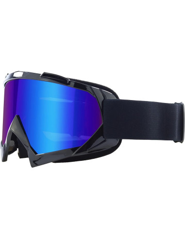 Gafas de Motocross First Choose UV400 Anti-Rasguños Negro