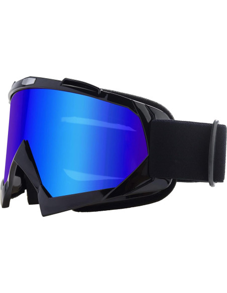 Gafas de Motocross First Choose UV400 Anti-Rasguños Negro