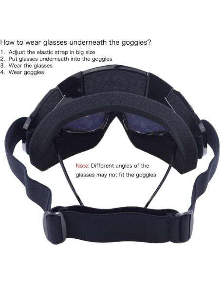 Gafas de Motocross First Choose UV400 Anti-Rasguños Negro