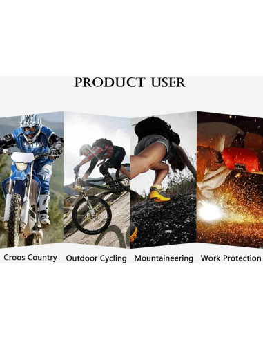 Gafas de Motocross First Choose UV400 Anti-Rasguños Negro