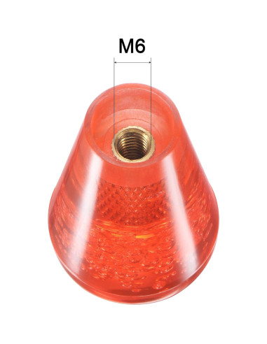 Cabeza de Joystick Ovalada uxcell Rojo M6 52mm x 30mm 2pcs