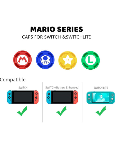 Cubierta de Silicona para Joystick Joy-Con Nintendo Switch 4 Pzas