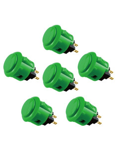 Botones Sanwa OBSF-24 Verde 24mm para Joystick Arcade