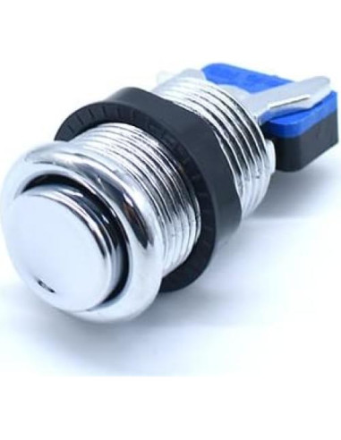 6 Botones de Arcade Cromados Arcity 28mm con Microswitch