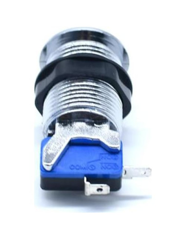 6 Botones de Arcade Cromados Arcity 28mm con Microswitch