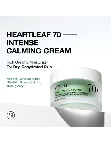 Crema Calmante Intensa Anua Heartleaf 50ml - Piel Sensible