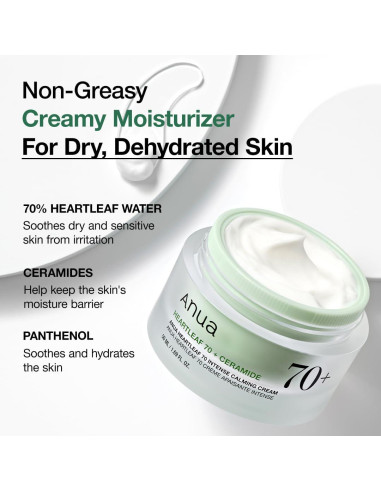 Crema Calmante Intensa Anua Heartleaf 50ml - Piel Sensible