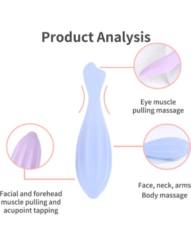 Rodillo Facial URTERYSER de Silicona Morado/Azul 17x3.7cm