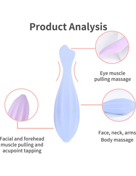 Rodillo Facial URTERYSER de Silicona Morado/Azul 17x3.7cm