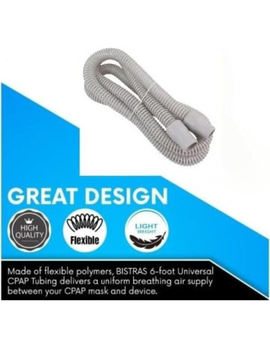 Manguera CPAP BISTRAS 2 Piezas 182 cm Estándar 22mm Gris