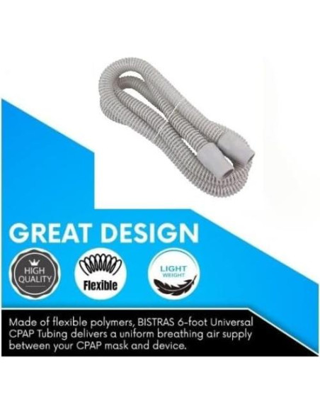 Manguera CPAP BISTRAS 2 Piezas 182 cm Estándar 22mm Gris