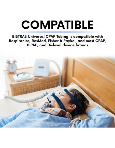 Manguera CPAP BISTRAS 2 Piezas 182 cm Estándar 22mm Gris