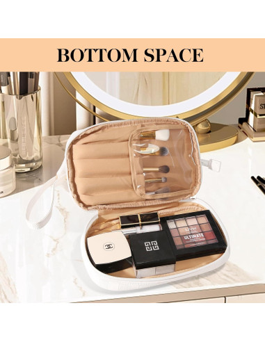 Bolsa de Maquillaje Abiudeng PU Gran Capacidad con Asa