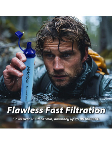 Popotes de Filtro de Agua MHarbor 4 Piezas Portátiles