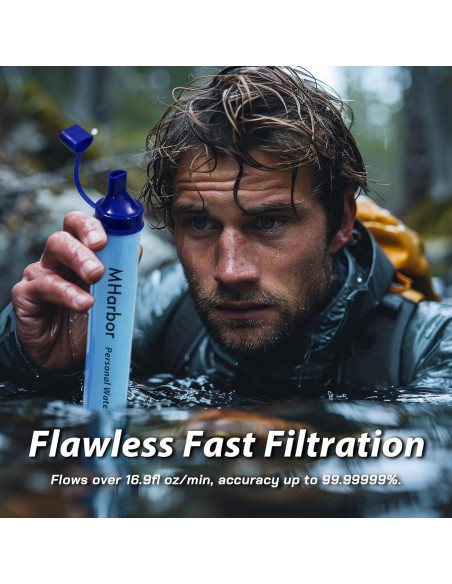 Popotes de Filtro de Agua MHarbor 4 Piezas Portátiles