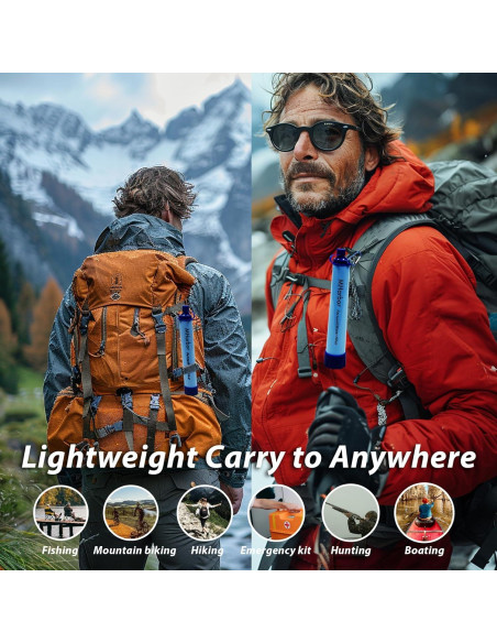 Popotes de Filtro de Agua MHarbor 4 Piezas Portátiles