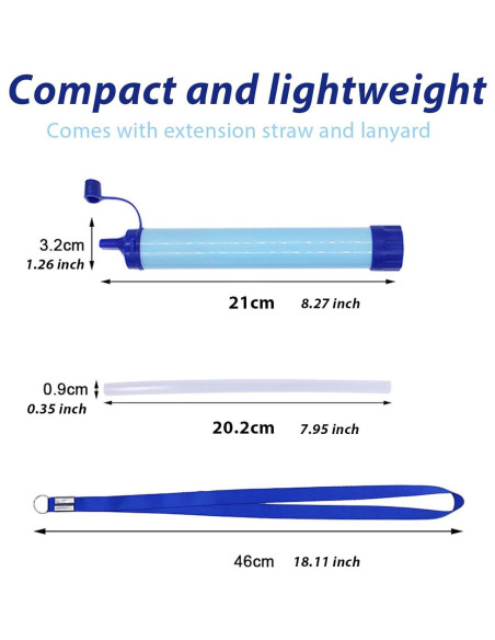 Popotes de Filtro de Agua MHarbor 4 Piezas Portátiles