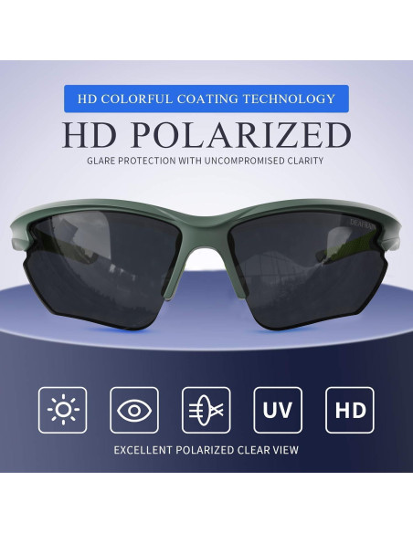 Gafas de sol deportivas DEAFRAIN Dfsg21b UV400 TR90