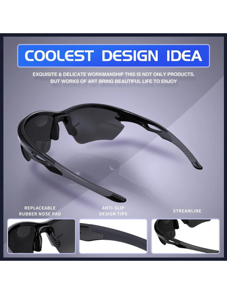 Gafas de sol deportivas DEAFRAIN Dfsg21b UV400 TR90