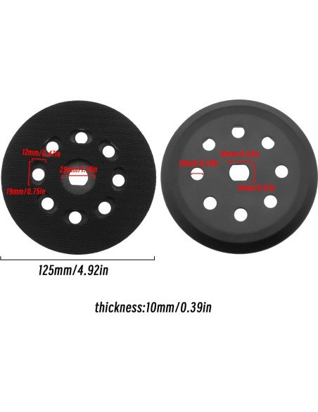 Almohadilla de Lijado Crear Idea 125mm 8 Agujeros Compatible Black & Decker