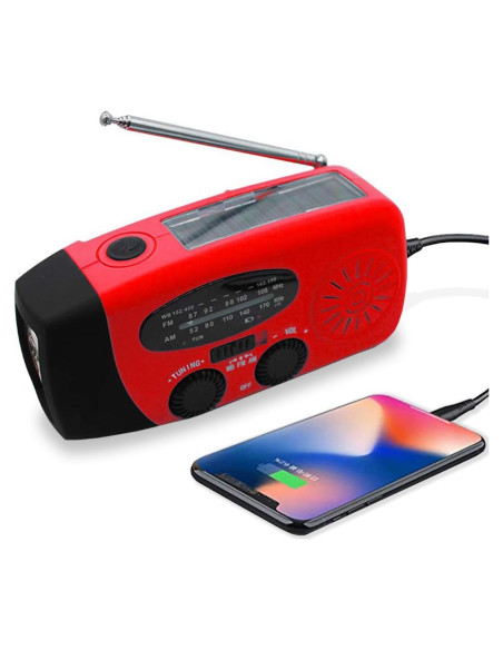 Kit de Emergencia Solar Geartist Radio Meteorológica 2000mAh