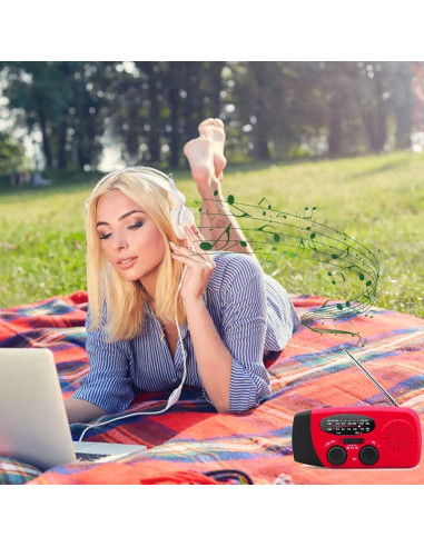 Kit de Emergencia Solar Geartist Radio Meteorológica 2000mAh