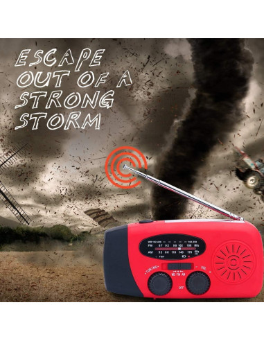 Kit de Emergencia Solar Geartist Radio Meteorológica 2000mAh