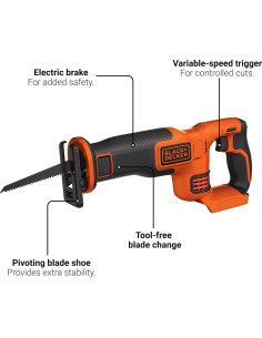Sierra Recíproca Inalámbrica BLACK+DECKER 20V 7/8" 2