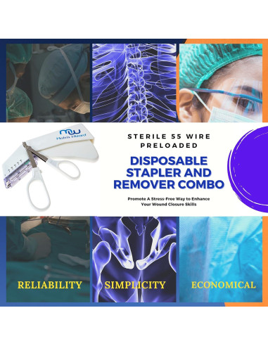 Grapadora de Piel Matrix Wizard con 55 Alambres Estériles