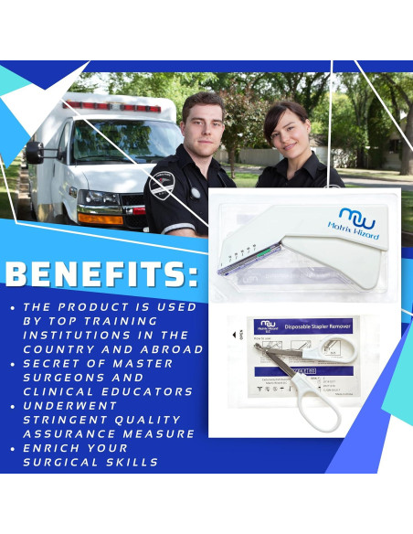 Grapadora de Piel Matrix Wizard con 55 Alambres Estériles