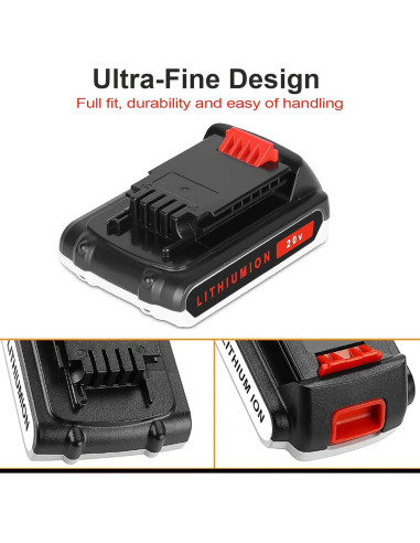 Batería de Reemplazo JYJZPB 3000mAh 20V para Black & Decker