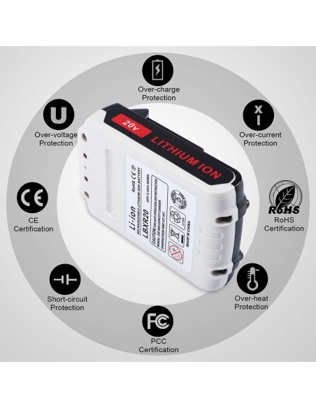 Batería de Reemplazo JYJZPB 3000mAh 20V para Black & Decker