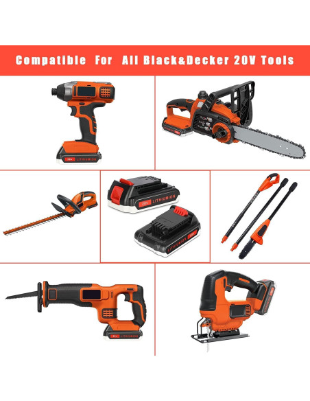 Batería de Reemplazo JYJZPB 3000mAh 20V para Black & Decker