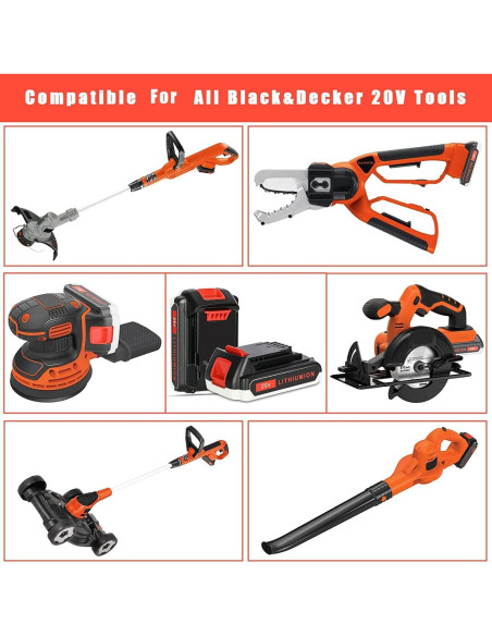 Batería de Reemplazo JYJZPB 3000mAh 20V para Black & Decker