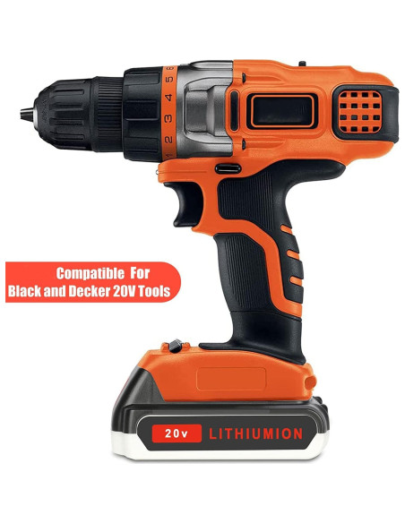 Batería de Reemplazo JYJZPB 3000mAh 20V para Black & Decker