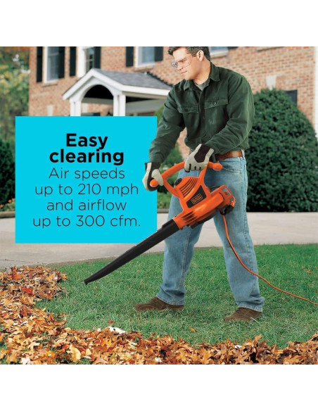 Soplador de Hojas Eléctrico 3-en-1 BLACK+DECKER BV3100 12A