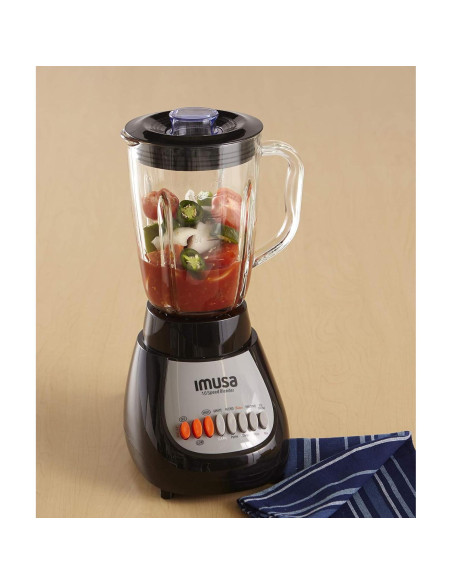 Licuadora IMUSA GAU-80313B Negra 10 Velocidades 1.24L