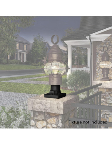 Base de Luz de Poste Exterior Designers Fountain, Aluminio Negro