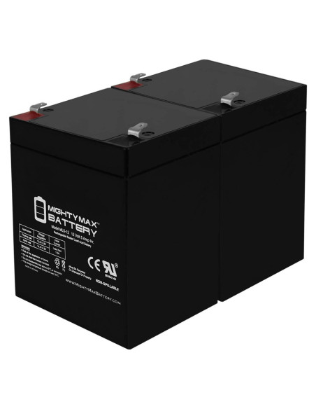 Batería Mighty Max 12V 5AH SLA Pack de 2 para Black Decker