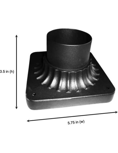 Base de Luz de Poste Exterior Designers Fountain, Aluminio Negro