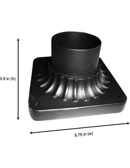 Base de Luz de Poste Exterior Designers Fountain, Aluminio Negro