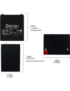 Batería Mighty Max 12V 5AH SLA Pack de 2 para Black Decker 2