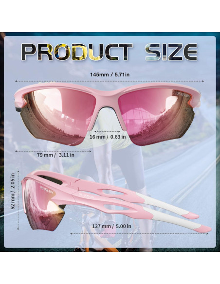 Gafas de sol deportivas DEAFRAIN Dfsg21b polarizadas UV400
